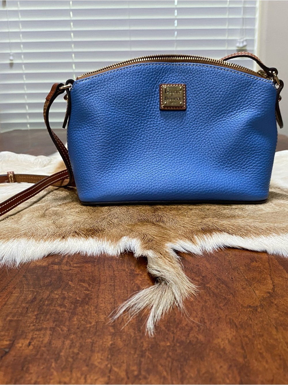 Dooney & Bourke Sky Blue Pebbled Leather Crossbody